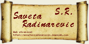 Saveta Radinarević vizit kartica